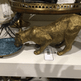 thumbnail image 3 of Maitland-Smith Lion Soap Dish, 20" Cast Brass with Hammered Blue Shell Accents, Decorative Bathroom Accessory, 3 of 6