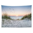 thumbnail image 7 of Beach Sunset Coastal Tapestry, Sand Dunes & Seagulls Ocean Wall Hanging, Boho Nature Landscape Art Decor for Bedroom Living Room Dorm, 60x90Inch, 7 of 7