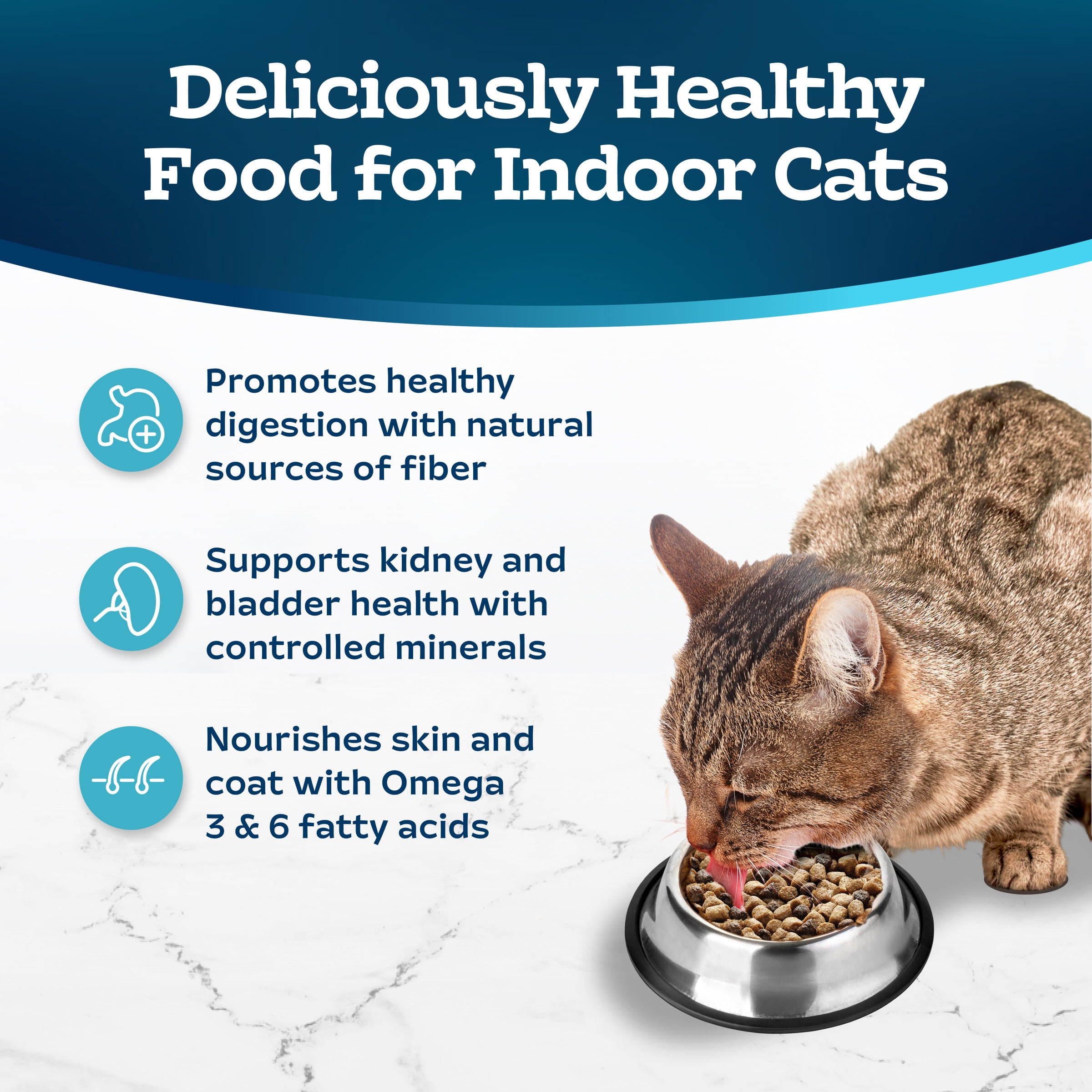 Blue Buffalo Tastefuls Dry Food, Adult Indoor Cat, Salmon and Brown Rice, 5-lb. Bag