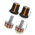 thumbnail image 2 of SOPOTUTU 1Set Guitar Potentiometer Set with Multi Resistance Values for Audio Equipment and Electronics Projects, 2 of 6