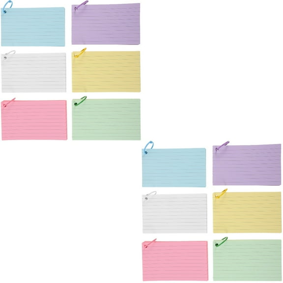 YUNLIGHTS Assorted Color Index Cards 2 Sets Portable Memo Notebooks for Daily Notes and Organization