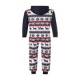 thumbnail image 3 of Christmas Family Matching Print Zipper Parent-child Hooded One-piece Pajamas, 3 of 6