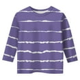 thumbnail image 4 of Karoyedx Tshirt for Kids Girls Oversized Long Sleeve Shirts Kids Casual Crewneck Side Split Tops Fashion Tees Purple Size,12-13 Years, 4 of 5