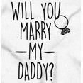 thumbnail image 2 of Will You Marry My Daddy Engagement Romper Boys or Girls Infant Baby Brisco Brands 6M, 2 of 7