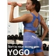 thumbnail image 2 of Two-Piece High-Waist Yoga Set For Women, Stretch Fitness Leggings, Gym Workout Ensemble, Waist-Cinching And Buttock-Lifting Sports Shorts, Suitable For Yoga, Fitness Training, Running And Cycling., 2 of 7