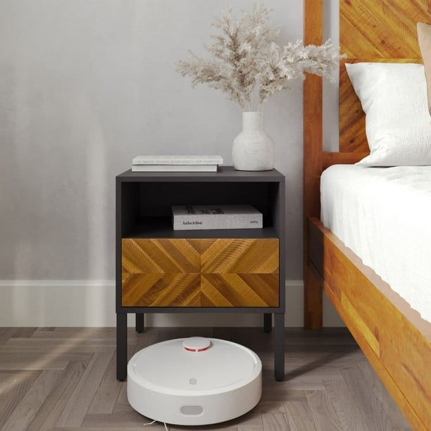 Bme Vivian 1Drawer Nightstand/Side Table/End Table, Fully Assembled