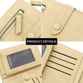 thumbnail image 3 of Cartera pequeña para mujer, tarjetero de piel sintética, mini monedero compacto con bolsillo para monedas con cremallera, 3 of 5