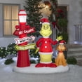 thumbnail image 2 of Gemmy Christmas Inflatable Grinch and Max with Lamp Post, 6 ft Tall, Multi, 2 of 4