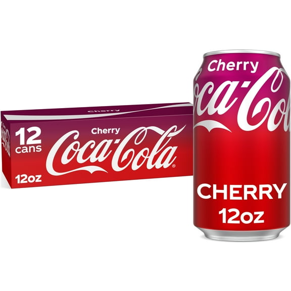 Coca-Cola Cherry Soda Pop, 12 fl oz, 12 Pack Cans