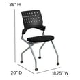 thumbnail image 6 of Flash Furniture Richfield 2 Pk. Galaxy Mobile Nesting Chair with Black Fabric Seat, 6 of 15