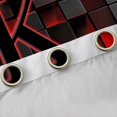 thumbnail image 4 of Erosebridal Girls Boys Neon Lights Futuristic Cubes Curtains Pack of 2 (42x84 Each),K Letter Monogrammed Black Red Curtains Blackout For Kids Teens, 4 of 6
