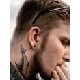 thumbnail image 3 of FaithHeart Men Earrings Viking Wolf Teeth Fung Black Stone Stud Earrings for Men Women Stainless Steel Hypoallergenic Retro Tribal Style Jewlery Gift for Boyfriend Dad, 3 of 7