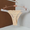 thumbnail image 3 of kamemir Women's Panties Lace Thongs for Women Strap Cheeky Underwear Sexy Panties (Beige,M), 3 of 4