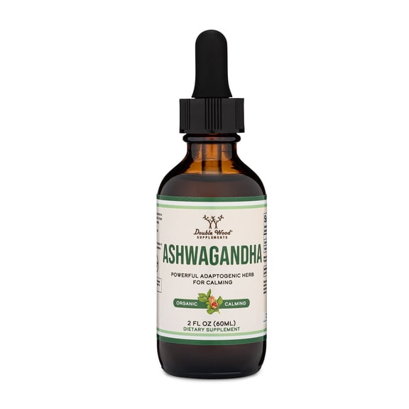 Ashwagandha Drops, Supports Anxiety & Stress, 60 mL, Double Wood Supplements