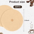 thumbnail image 2 of 200 Count Percolator Coffee Filters, 3.75 Inch Natural Unbleached Disposable Coffee Filter Disc Coffee Filters for Percolators Camping Coffee Pot Home Office Use, 2 of 9