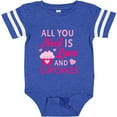 thumbnail image 3 of Inktastic Valentines Day All you Need is Love and Cupcakes Boys or Girls Baby Bodysuit, 3 of 5