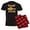 With Red Plaid Pant, variant on - Feast Mode Men's Dark Pajamas - Men's Dark Loose Fit Cotton Pajama Set