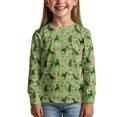 thumbnail image 3 of DISNIMO Dachshund Flower Girl Shirt Youth Girls Long Sleeve T Shirts Size 7-8 Girls Clothes Soft Girl Shirts Aesthetic Girls Shirts for School Girls Outfit Fall Crew Neck Tops Long Sleeve Loose, 3 of 7