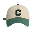 thumbnail image 2 of Big Head Baseball Cap with Perforated Design, Soft Top C Letter Embroidered Adjustable Hat for Spring Summer Outdoor Activities, Casual Fashion and Sports Wear, 2 of 3