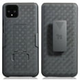 thumbnail image 2 of Case with Clip for Pixel 4, Nakedcellphone [Black Tread] Kickstand Cover with [Rotating/Ratchet] Belt Hip Holster Holder Combo for Google Pixel 4 Phone (2019), 2 of 9