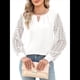 thumbnail image 3 of Camisas de Larga para Mujer, Blusas de Encaje, Ropa Informal de Negocios, Moda de Otoño, Blusas Tejidas Y2k XL, 3 of 9