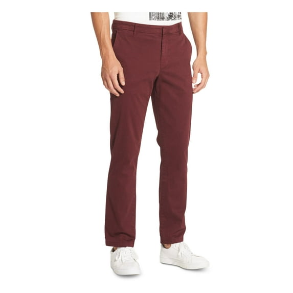 DKNY Mens Bedford Straight Leg Mid-Rise Chino Pants