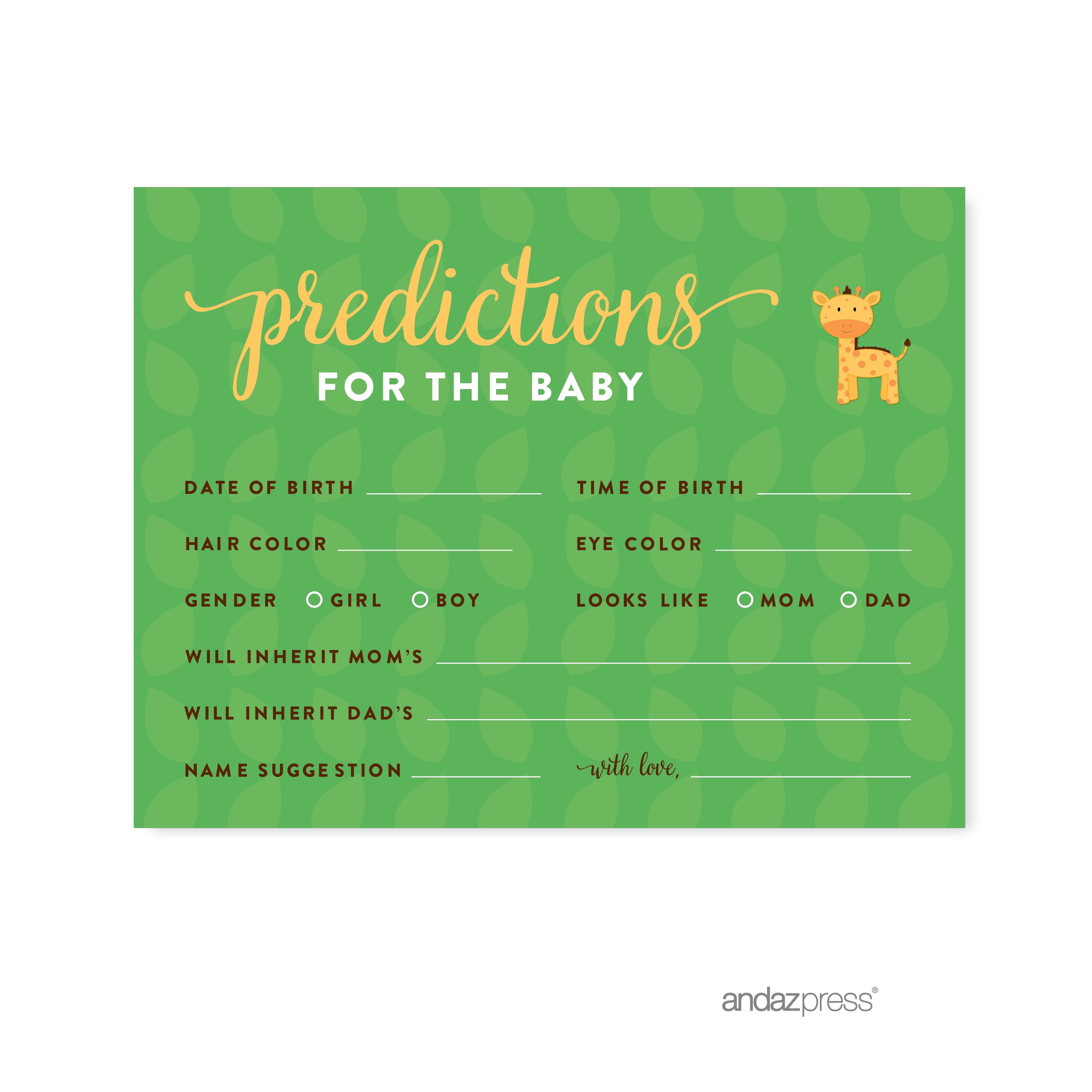 safari baby shower games