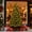 Green, variant on Bringstar 6FT Pre-Lit Flocked Christmas Tree, Hinged Artificial Xmas Trees/Premium PVC Branches, 300 Lights