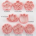 thumbnail image 5 of Mosey 8Pcs/Set 3D Flower Shape Cookie Cutters Plastic Biscuit Mold Cookie Stamp DIY Fondant Cake Mould Baking Pastry Bakeware Kitchen Supplies, 5 of 7
