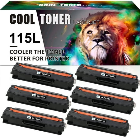 Cool Toner Compatible Toner Replacement for Samsung MLT-D115L SL-M2880FW SL-M2880XAC SL-M2870FW SL-M2830DW Xpress M2820 M2870 Laser Printer(Black, 6-Pack)