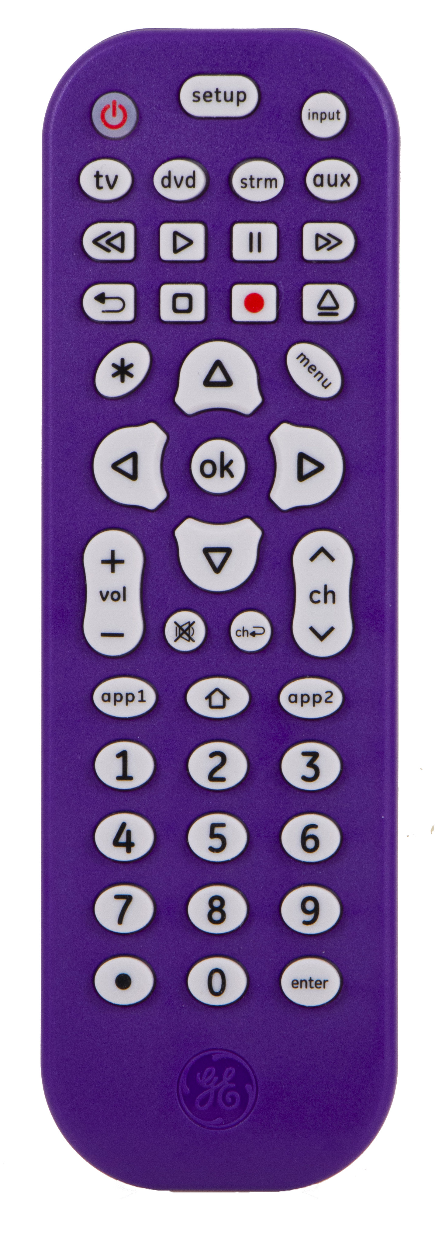 GE 4 Device Universal Remote Control, Purple, 38738