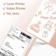 thumbnail image 2 of Half Sheet SelfAdhesive Labels for Laser and Inkjet Printers, White Blank, 2 Labels per Sheet, 2 of 5