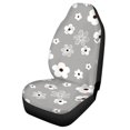 thumbnail image 5 of Uourmeti Floral Gray White Car Seat Cover Soft Seat Covers for Cars Logo Customization Anti-Scratch 1 Piece Compatible with Suv Auto, 5 of 6