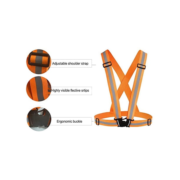 Lot de 2 à 10 gilets de course réfléchissants haute visibilité pour le cyclisme de nuit pour homme, femme, enfant, vert, taille unique