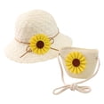 thumbnail image 2 of Girls 2-8 Age Straw Hat Tourism Sun Hat Flower Children Sun Hat And Bag Set, 2 of 2