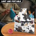thumbnail image 5 of KUIFORTI Cow Print Knitting Yarn Bag Tote Crochet Accessories Crochet Bag Organizer for Women Girls Yarn Bags for Crocheting on The Go, Large Size, 5 of 7