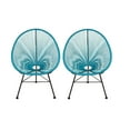 thumbnail image 2 of Costa Lounge Chair, Wire Lounge Chair, Plastic Lounge Chair, Beach Lounge Chair, Indoor-Outdoor Lounge Chair,Acapulco style Rattan,Weather Resistant,Patio Lounge Chair, Oval Lounge Chair - Set 2, 2 of 3