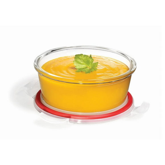 Starfrit LocknLock Glass 22oz / 650ml round container, Borosilicate glass container