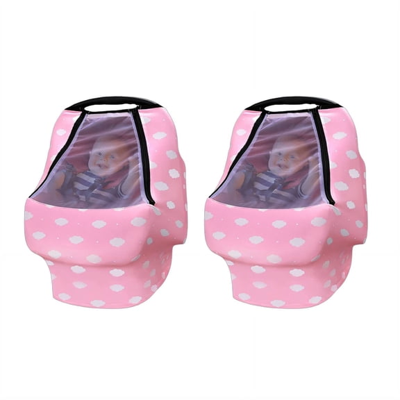 GASTROPOD 2 Pcs Baby Car Seat Cover, Stretchy Infant Carrier Protector, Privacy Nursing, Sun & Wind Guard