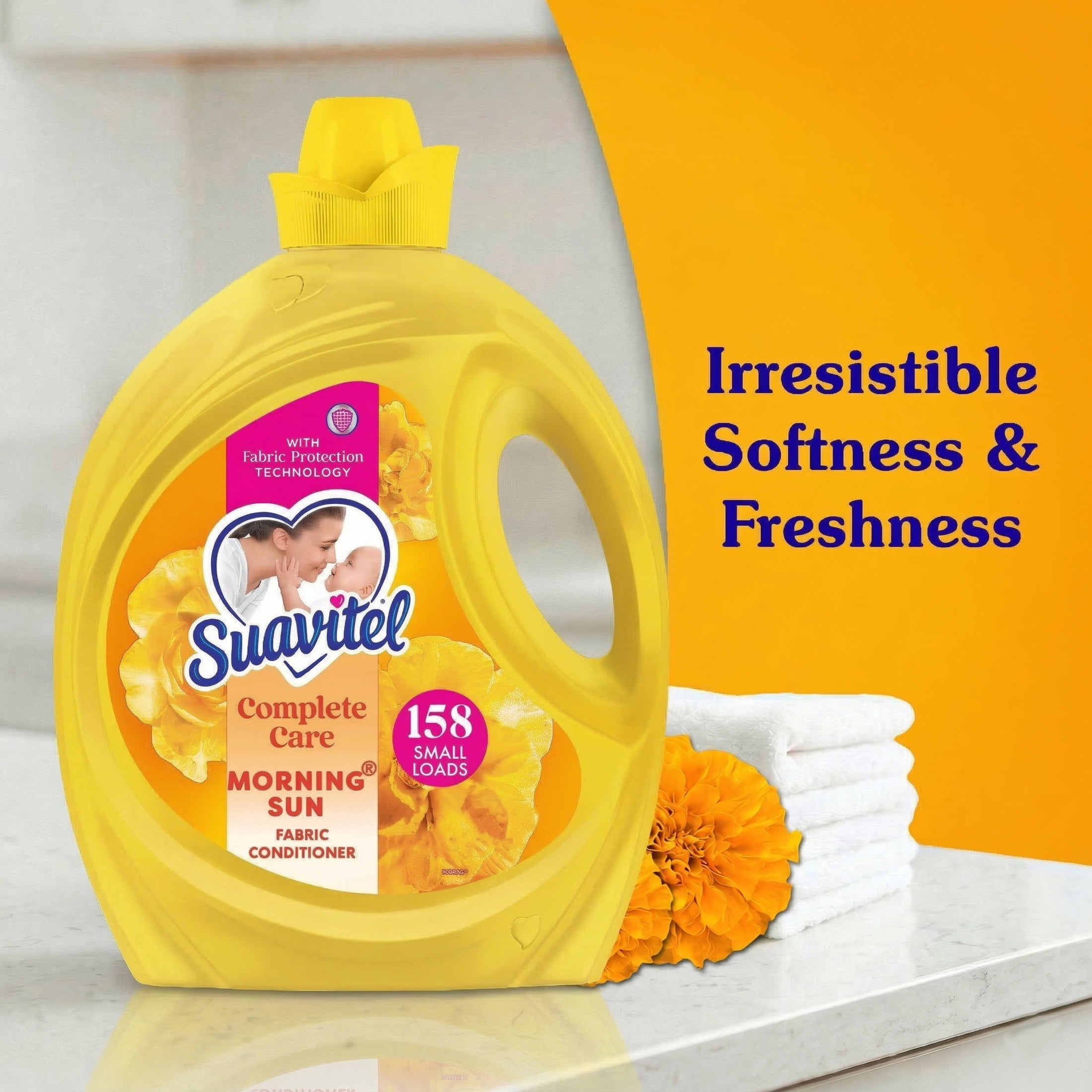 (2 pack) Suavitel Complete Liquid Fabric Softener, Fabric Conditioner, Morning Sun Scent, 158 fl oz Bottle
