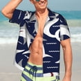 thumbnail image 5 of Lsque Angry Shark pattern Hawaiian Shirt for Men, Unisex Summer Beach Casual Short Sleeve Button Down Shirts-3X-Large, 5 of 9