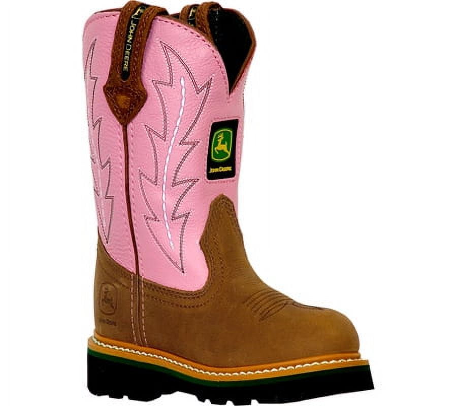John Deere 1185 Western Boot Toddler Tan Pink 6.5 M US Toddler Walmart