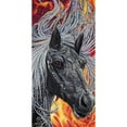 thumbnail image 2 of CafePress - Fiery Black Horse - Large Beach Towel, Soft 30"x60" Towel with Unique Design, 2 of 3