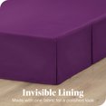 thumbnail image 3 of Bare Home Jupe de Lit Double Brossage - Premium 1800 Collection - Retombée de 15 Pouces - Grand Lit, Prune, 3 of 4