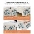 thumbnail image 6 of Tulip Butterfly Wrap Around Bed Skirts for Queen Bed 18" Drop,Bed Skirt with Adjustable Elastic Belt Dust Ruffle Bed Valance for Bedroom Hotel Vintage Spring Botanical Flowers Floral Bed Frame Cover, 6 of 7