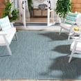 thumbnail image 2 of SAFAVIEH Courtyard Blair Checkered Indoor/Outdoor Area Rug, Turquoise/Light Grey, 8' x 11', 2 of 15