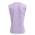 thumbnail image 4 of BRDFRL Sleeveless Shirts for Men Vintage Distressed V Neck Button Henley Gym Tops Purple L, 4 of 4