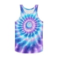 thumbnail image 5 of SGFCWSX Men's Tank Tops Tie Dye Print Sleeveless Shirts for Men Breathable Casual Summer Beach Quick Dry Muscle Tank Top Purple Size L, 5 of 6