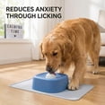 thumbnail image 2 of Dog Lick Ball Bowl, Lick Bowl for Dogs, Slow Feeder Dog Bowls for Liquid with Rolling Ball, Water & Treats Lick Toy for Dogs Cats Large Medium Small (Blue), 2 of 7