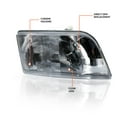 thumbnail image 3 of Torque Headlight Passenger Right Side Replacement for 1999-2017 Volvo VNM and 1996-2003 VN VNL Semi Trucks Assembly DOT SAE Approved RH (TR013-R), 3 of 9